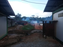 Mosquito fogging in camp