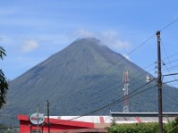 Arenal Volcano from La Fortuna main street