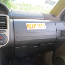 Again, driving on the left with left hand drive